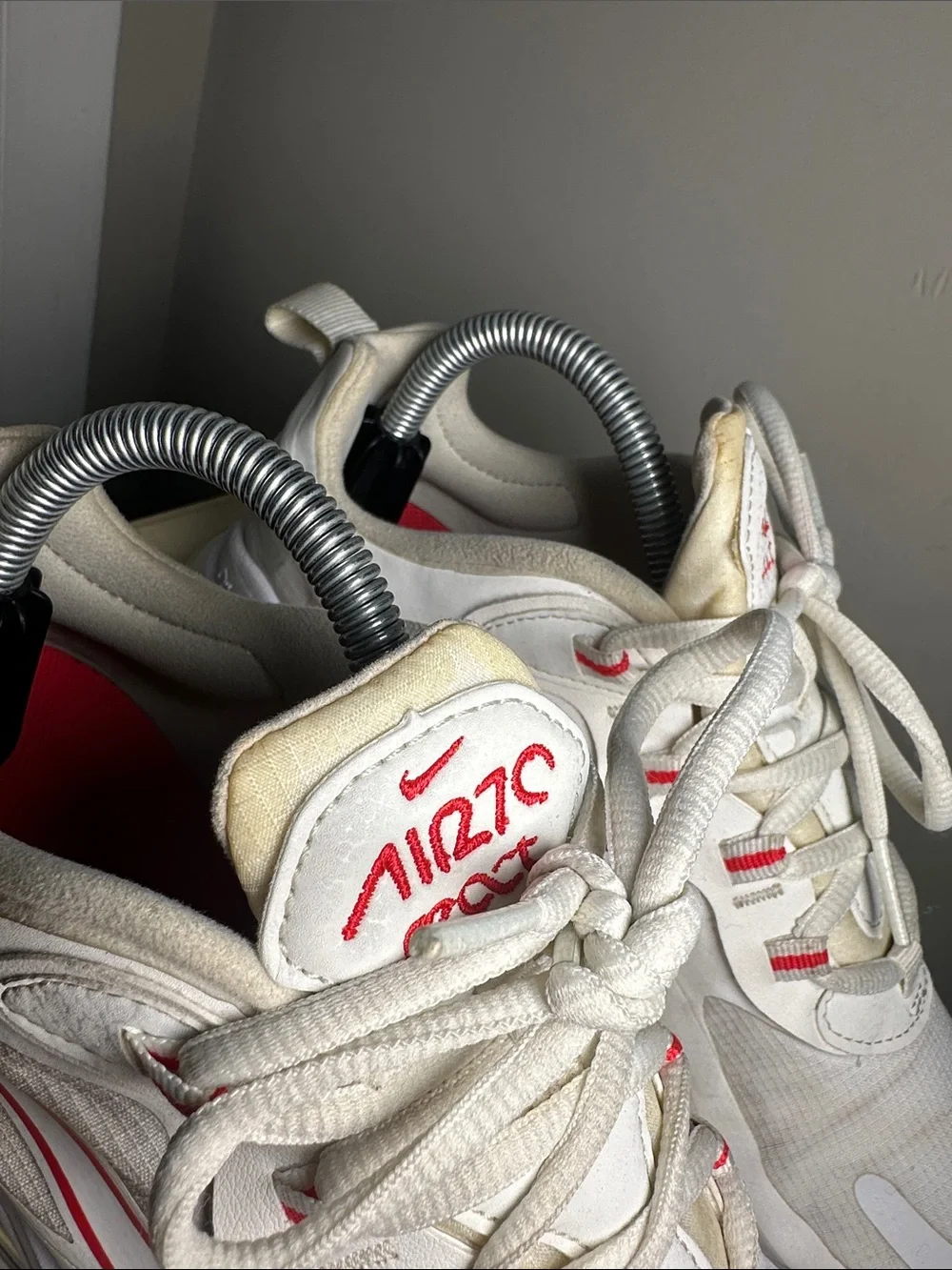 Nike air max 270 react summit White Sneakers with siren red accents - Picture 2 of 9